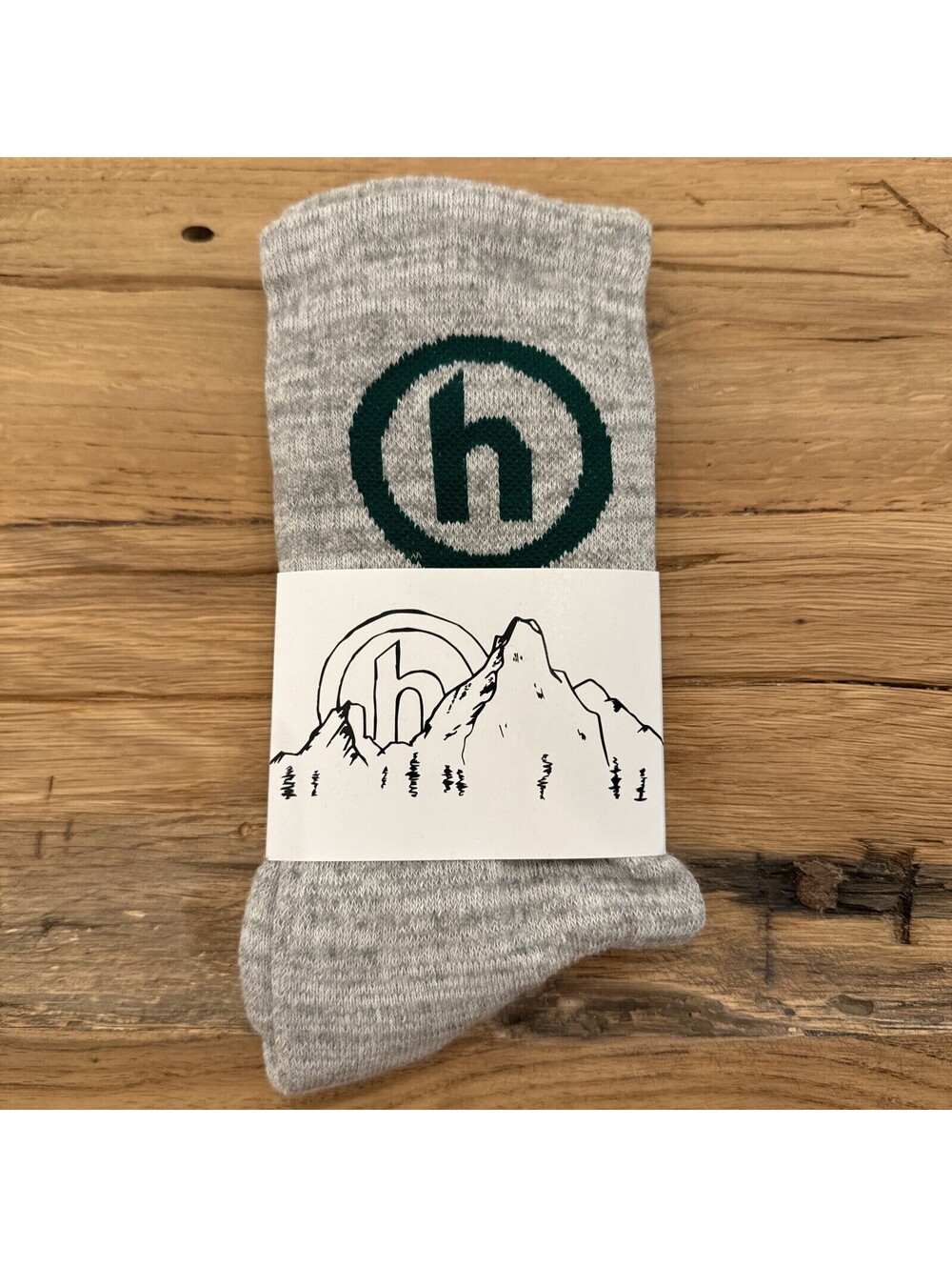 Hidden NY Crew Socks Grey with Green